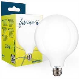 1 GLOBO FILAMENTO LED DECORATIVO IN VETRO SMERIGLIATO E27 8W