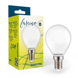 1 \1ERA FILAMENTO LED DECORATIVO IN VETRO SMERIGLIATO E14 4W