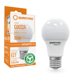 1 GOCCIA LED A60 SERIE SMARTLINE E27 10W 3000K 870LM