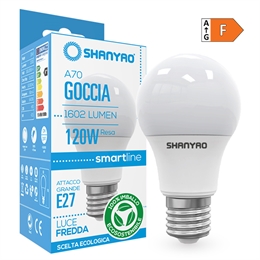 LAMPADE A70 GOCCIA E27 18W 6400K 50 PZ