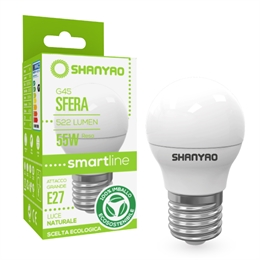 1 SFERA LED G45 SERIE SMARTLINE E27 6W 4000K 522LM