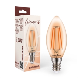 FILAMENTO C37 CANDELA E14 4W 2200K