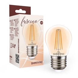 1 SFERA FILAMENTO LED DECORATIVO IN VETRO AMBRATO E27 4W 220