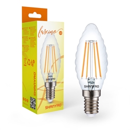FILAMENTO C37T TORTIGLIONE E14 4W 2700K