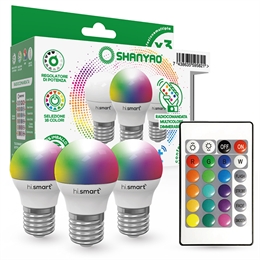 3  SFERA G45 E27 5W RGB CON TELECOMANDO E27 5W RGB VA