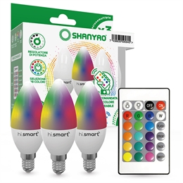 TRIPACK LAMPADA HI SMART E14 5W RGB