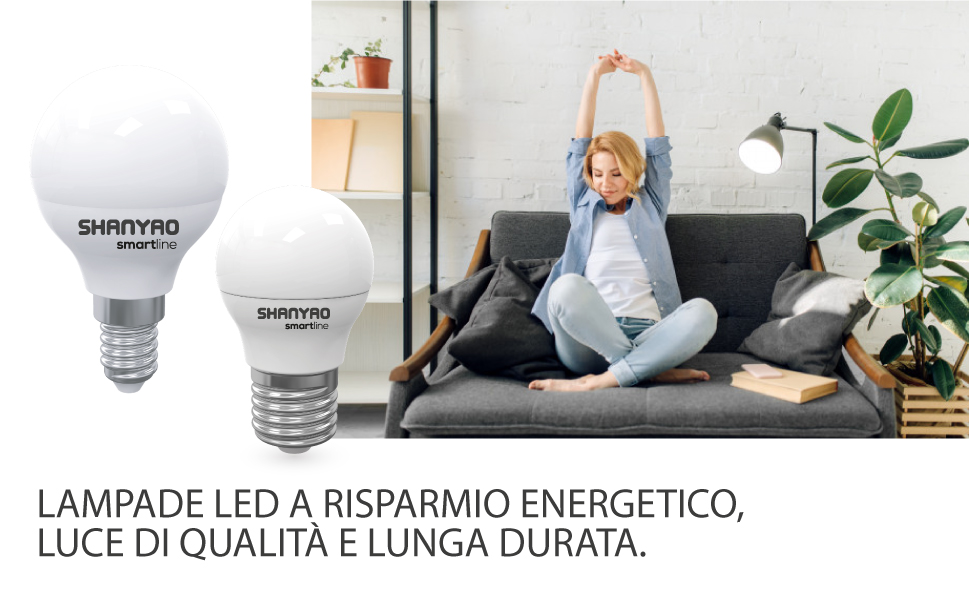 Lampadina led bulbo A65 E27 18w attacco grande sfera basso consumo